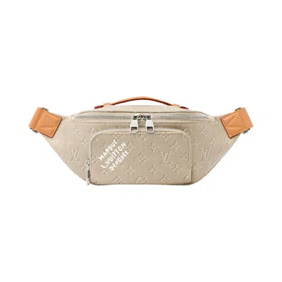 Pre-owned Louis Vuitton Rush Bumbag 'monogram Heritage Linen Canvas' | Grey | Men's Size Onesize In Gray