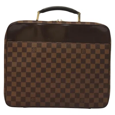 Pre-owned Louis Vuitton Sabana Brown Canvas Briefcase Bag ()