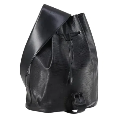 Pre-owned Louis Vuitton Sac A Dos Drawstring Backpack Epi Leather Black Leather Bag ()
