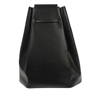 Pre-owned Louis Vuitton Sac A Dos Drawstring Epi Leather Black Leather Backpack Bag ()