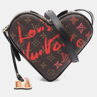 Pre-owned Louis Vuitton Sac Coeur Fall In Love Shoulder Bag Coated Canvas Leather Monogram Brown