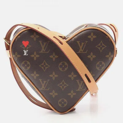 Pre-owned Louis Vuitton Sac Cool Shoulder Bag Coated Canvas And Leather Monogram Brown