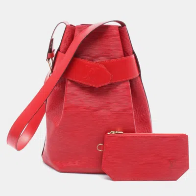 Pre-owned Louis Vuitton Sac De Paul Pm Castilian Red Epi Leather Shoulder Bag
