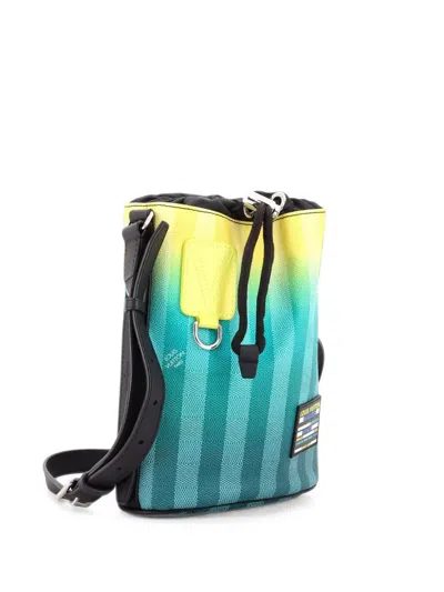 Pre-owned Louis Vuitton Sac Marin Bag Limited Edition Gradient Damier Stripes Bb Crossbody Bag In Green