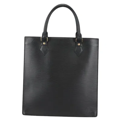 Pre-owned Louis Vuitton Sac Plat Bag Epi Leather Black Leather Handbag ()