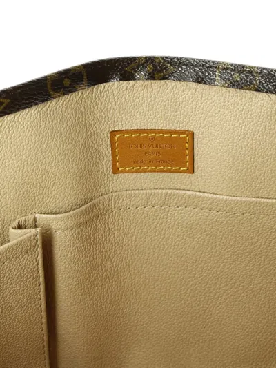 Pre-owned Louis Vuitton Sac Plat Bag Monogram Canvas Tote Bag In Brown