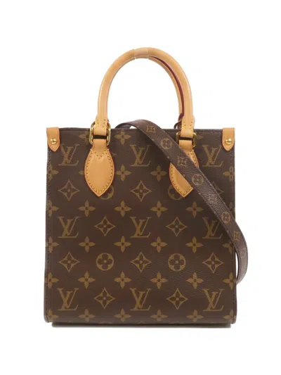 Pre-owned Louis Vuitton Sac Plat Bb Monogram Shoulder Bag In Brown