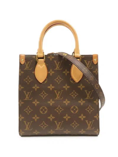 Pre-owned Louis Vuitton Sac Plat Bb Monogram Tote Bag In Brown