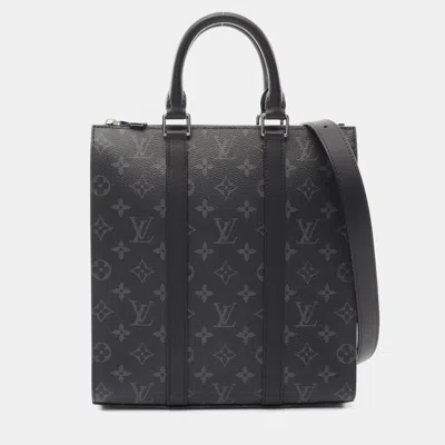 Pre-owned Louis Vuitton Sac Plat Black Coated Canvas Tote Bag