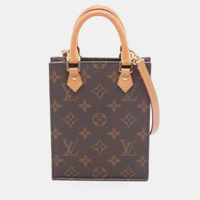 Pre-owned Louis Vuitton Sac Plat Brown Canvas Tote Bag