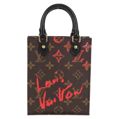 Pre-owned Louis Vuitton Sac Plat Canvas Handbag () In Brown