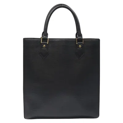 Pre-owned Louis Vuitton Sac Plat Leather Handbag () In Black