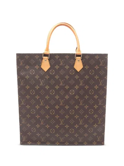 Pre-owned Louis Vuitton Sac Plat Monogram Tote Bag In Brown