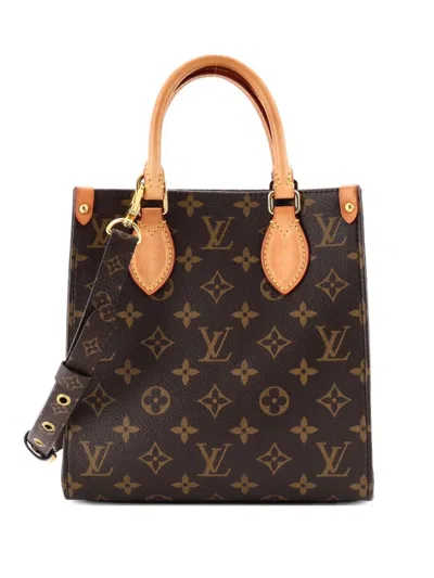 Pre-owned Louis Vuitton Sac Plat Nm Bag Monogram Canvas Bb Tote Bag In Brown