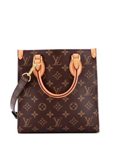 Pre-owned Louis Vuitton Sac Plat Nm Bag Monogram Canvas Bb Tote Bag In Brown