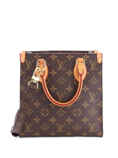 Pre-owned Louis Vuitton Sac Plat Nm Bag Monogram Canvas Bb Tote Bag In Brown