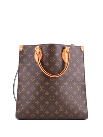 Pre-owned Louis Vuitton Sac Plat Nm Bag Monogram Canvas Pm Shoulder Bag In Brown