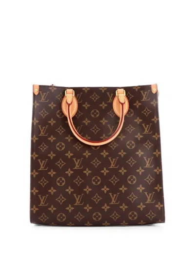 Pre-owned Louis Vuitton Sac Plat Nm Bag Monogram Canvas Pm Shoulder Bag In Brown