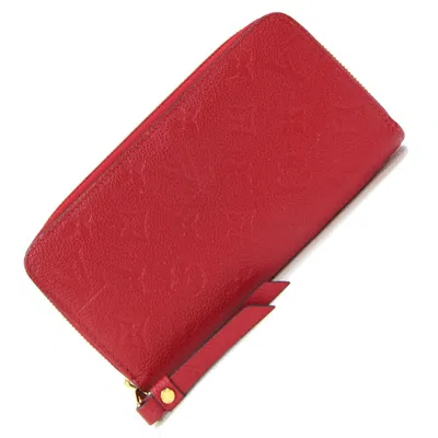 Pre-owned Louis Vuitton Sacrlet Long Wallet (bi-fold) () In Red