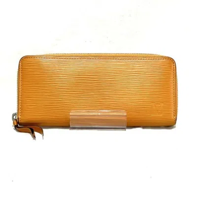 Pre-owned Louis Vuitton Saffron Epi Leather Long Wallet (bi-fold) ()