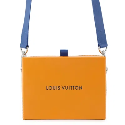 Pre-owned Louis Vuitton Saffron Leather Clutch Bag Shoulder Bag () In Orange
