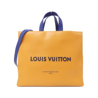 Pre-owned Louis Vuitton Saffron Leather Handbag Tote Bag ()