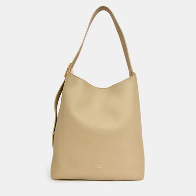 Pre-owned Louis Vuitton Sage Green Leather 'low Key Hobo Mm' Shoulder Bag With Monogram Pouch