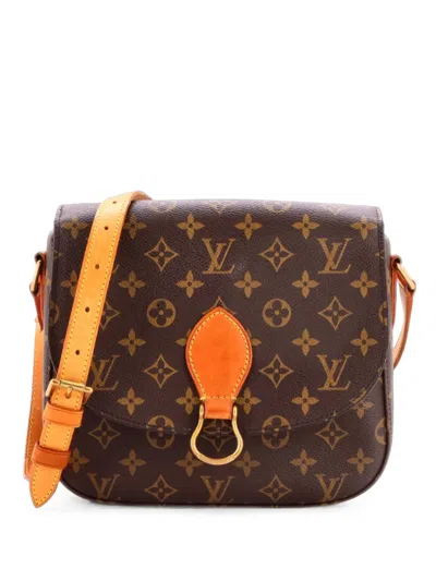 Pre-owned Louis Vuitton Saint Cloud Handbag Monogram Canvas Gm Crossbody Bag In Brown