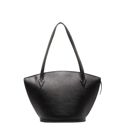 Pre-owned Louis Vuitton Saint Jacques Black Leather Shoulder Bag ()