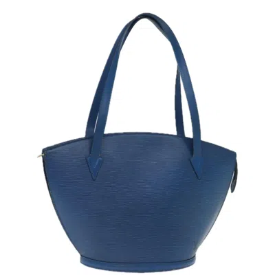 Pre-owned Louis Vuitton Saint Jacques Blue Leather Shoulder Bag ()