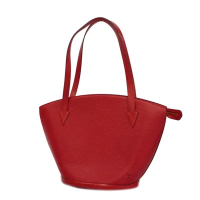 Pre-owned Louis Vuitton Saint Jacques Leather Shopper Bag () In Red