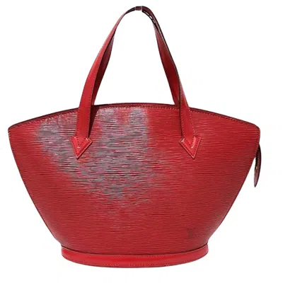 Pre-owned Louis Vuitton Saint Jacques Leather Tote Bag () In Red