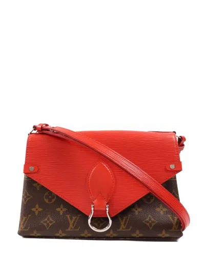 Pre-owned Louis Vuitton Saint Michel Monogram Canvas Shoulder Bag In Brown