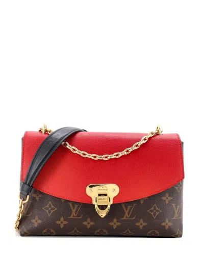 Pre-owned Louis Vuitton Saint Placide Handbag Monogram Canvas And Leather Shoulder Bag In Brown