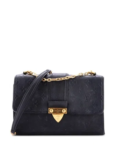 Pre-owned Louis Vuitton Saint Sulpice Handbag Monogram Empreinte Leather Pm Crossbody Bag In Black