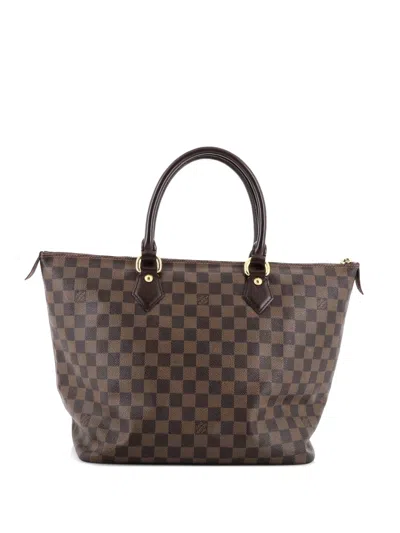 Pre-owned Louis Vuitton Saleya Handbag Damier Mm Tote Bag In Brown