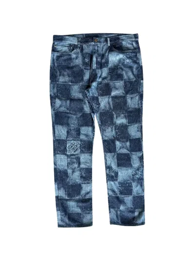 Pre-owned Louis Vuitton Salt Damier Jeans In Blue