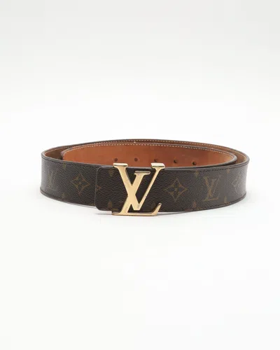 Pre-owned Louis Vuitton San Tulle Lv Leather Belt