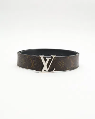 Pre-owned Louis Vuitton San Tulle Lv Reversible Leather Belt