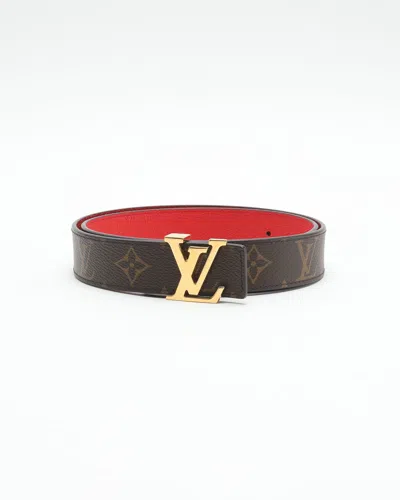 Pre-owned Louis Vuitton San Tulle Lv Reversible Leather Belt
