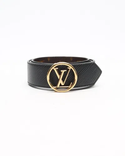 Pre-owned Louis Vuitton San Tulle Lv Reversible Leather Belt
