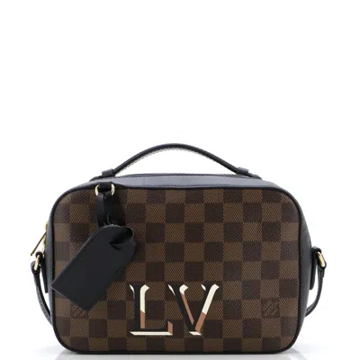 Pre-owned Louis Vuitton Santa Monica Crossbody Bag Damier In Black