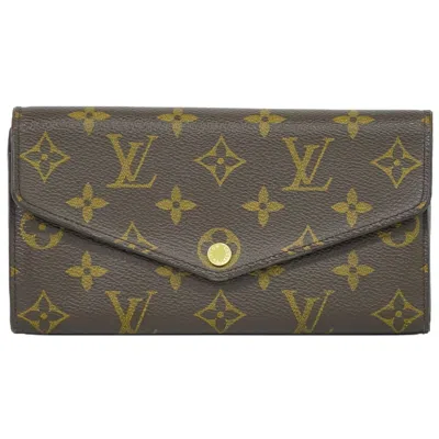 Pre-owned Louis Vuitton Sarah Canvas Wallet () In Brown