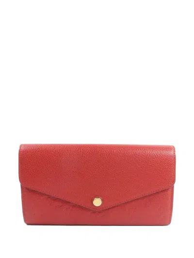 Pre-owned Louis Vuitton Sarah Monogram Empreinte Wallet In Red