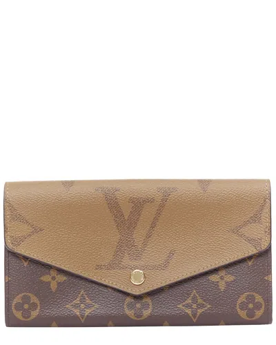 Pre-owned Louis Vuitton Sarah Monogram Reverse Giant Canvas Rectangular Wallet  (authentic Pre-loved)