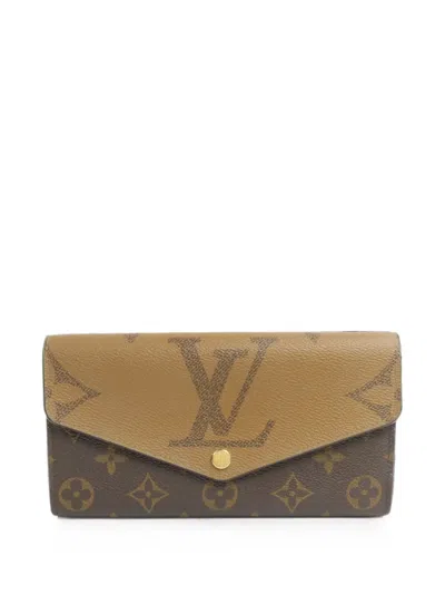 Pre-owned Louis Vuitton Sarah Monogram Reverse Wallet In Brown