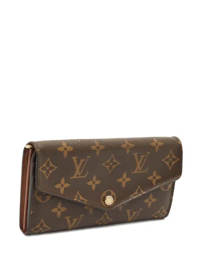 Pre-owned Louis Vuitton Sarah Monogram Wallet In Brown