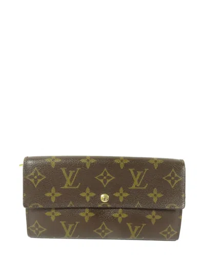 Pre-owned Louis Vuitton Sarah Monogram Wallet In Brown