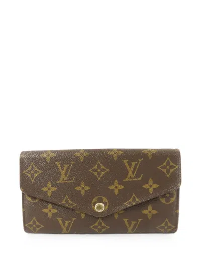 Pre-owned Louis Vuitton Sarah Monogram Wallet In Brown