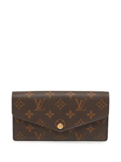 Pre-owned Louis Vuitton Sarah Monogram Wallet In Brown